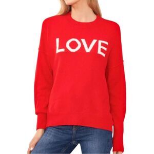 Vince Camuto oversize Red LOVE sweater Sz Small